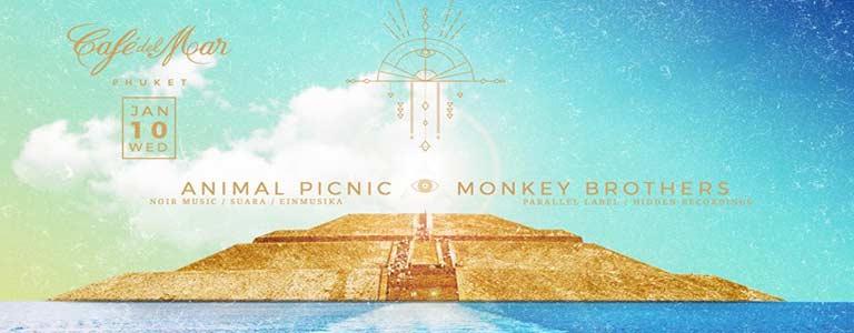 Animal Picnic & Monkey Brothers at Café Del Mar Phuket