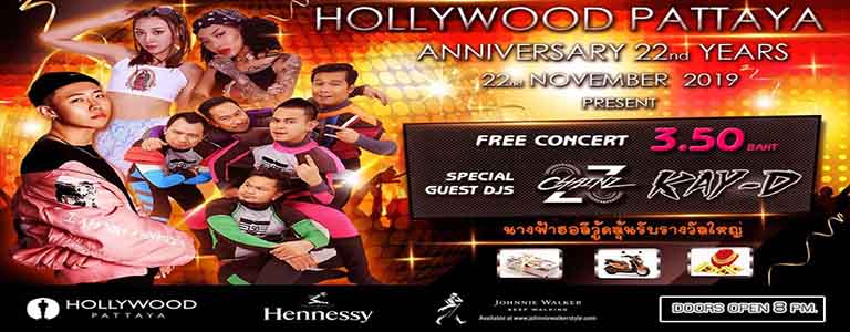 Hollywood Pattaya Anniversary 22nd Years
