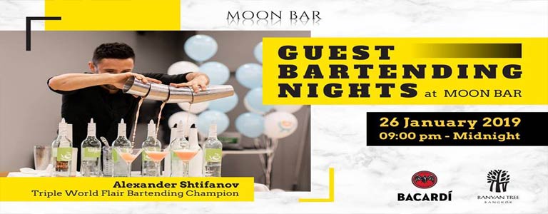 Triple World Flair Bartending Champion at Moon Bar