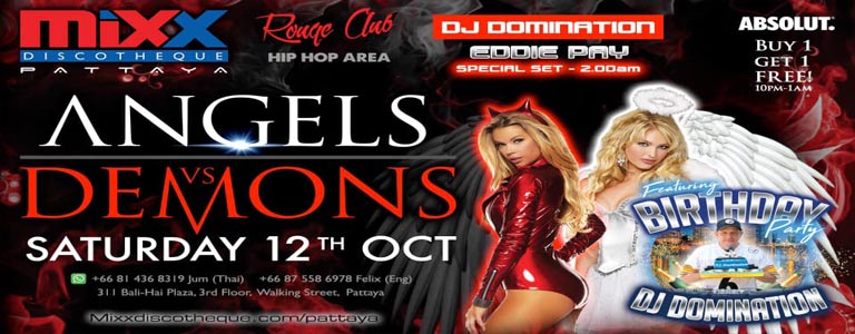 Mixx Angels vs Demons Party & DJ Dominations Birthday Bash