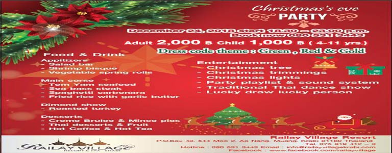 Christmas's Eve Party at Railay Village Resort & Spa