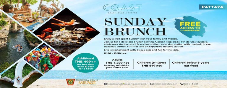 Sunday Brunch at Coast Beach Club & Bistro