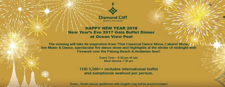 New Year’s Eve Gala Dinner Buffet at Diamond Cliff Resort & Spa Phuket 