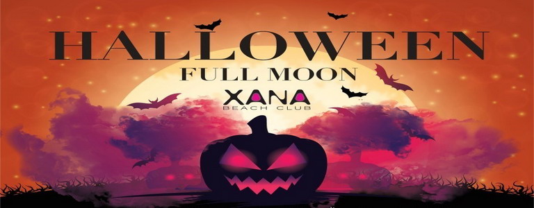 Halloween Full Moon on the Beach at Xana