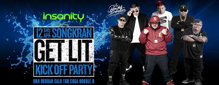 Songkran 2018 Get Lit Kick Off Party Bangkok Invaders