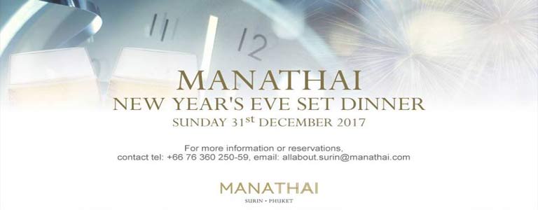 New Year's Eve Set Dinner at Manathai Surin Phuket 