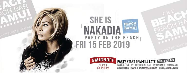 DJ NAKADIA Party at The Beach Bar Samui