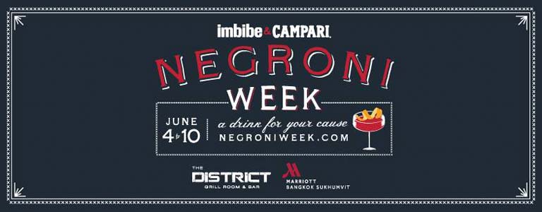 Negroni Week at The District Grill Room & Bar