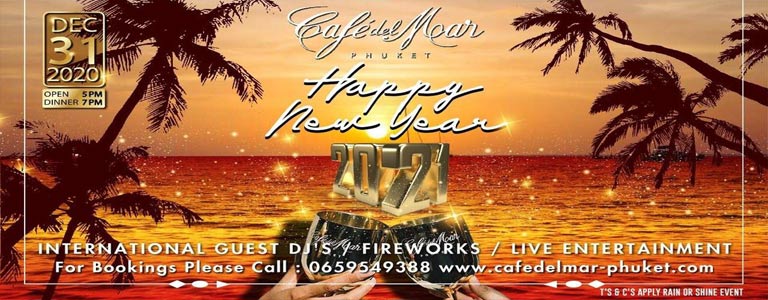 Countdown 2021 at Café Del Mar Phuket