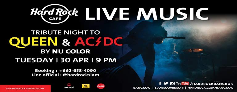 Queen & AC/DC Tribute Night at Hard Rock Cafe Bangkok