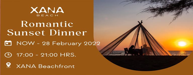 Romantic Sunset Dinner at XANA Beach