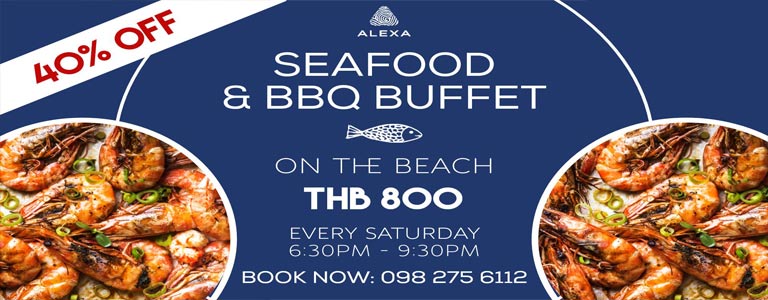 Saturday Seafood & BBQ Buffet on the Beach