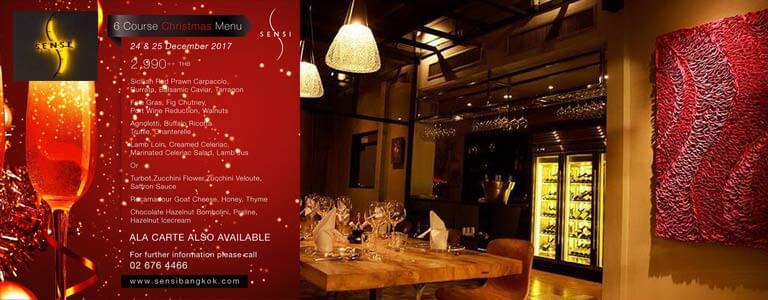 Christmas Eve & Christmas Day at Sensi Restaurant Bangkok 