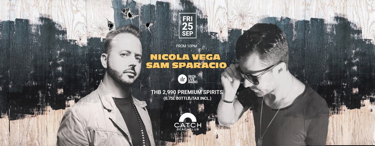 Nicola Vega & Sam Sparacio at Catch Beach Club 