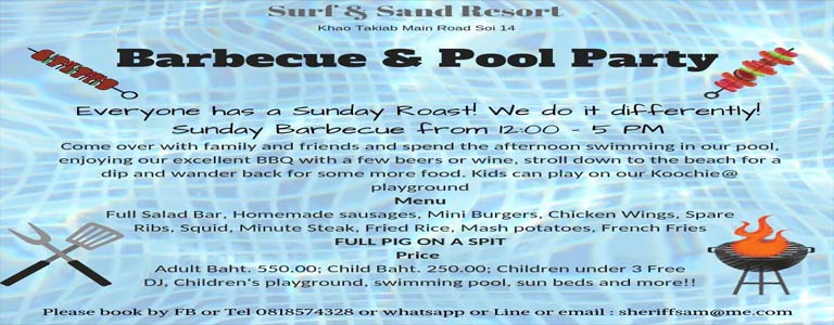 Pool Party & BBQ at Surf & Sand Resort