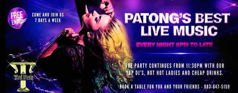  Patong's Best Live Music and DJ at FBI Tai Pan Disco Club Phuket 