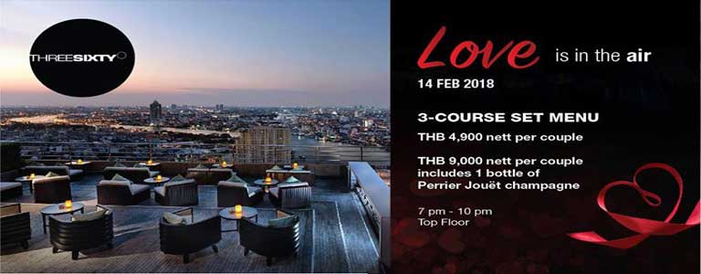 Valentine's Day at ThreeSixty Rooftop Hosted by Millennium Hilton Bangkok