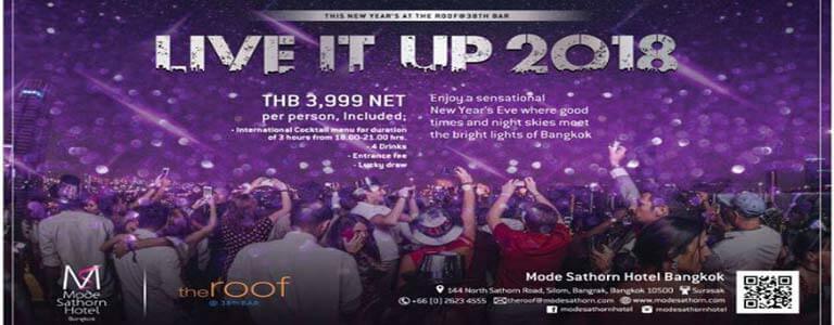 Live It Up 2018 at The Roof@38th Hosted by Mode Sathorn Hotel Bangkok 