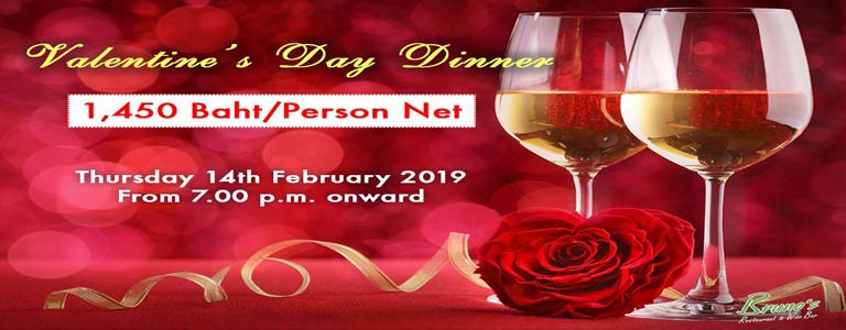 Valentine’s Day Dinner at Bruno's Restaurant & Wine Bar