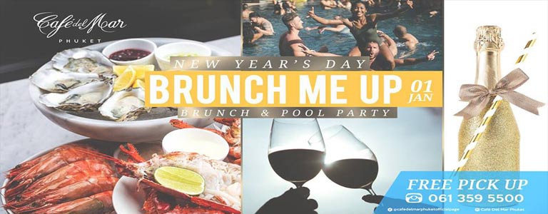 New Year's Day Brunch Pool Party at Cafe del Mar Phuket