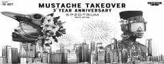 Mustache Takeover Spectrum 3rd Year Anniversary | White Edition