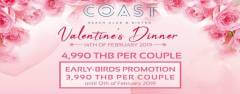 Valentine's Romantic Dinner at Coast Beach Club & Bistro